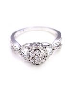 0.5CT Diamond Wedding Engagement Ring 10K White Gold 8.5mm Wide