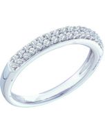 0.26CTW Ladies Diamond Wedding Band 14K White Gold 