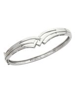 Hinged Bangle Bracelet 14K White Gold Bracelet