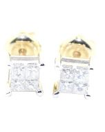 0.33cttw Princess Cut Diamond Earrings Studs Screw Back 10K Yellow Gold 5.5mm Wide