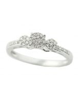 0.15cttw Diamond Engagement Promise Ring 10K White Gold