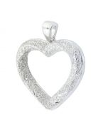 Diamond Heart Pave Set Diamond 0.13cttw 925 Sterling Silver