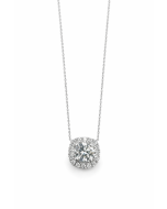 10k White Gold necklace with 1.24ctw Lab diamonds 