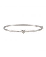 14kt White .03 CTW Diamond Bangle Bracelet