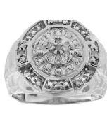 Mens Diamond Ring 0.10CT-DIA Wedding MENS RING 925 925-Sterling