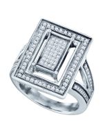 Mens Diamond Ring 0.47CTW DIAMOND  MICRO PAVE RING 925 925-Sterling