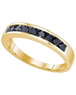 Mens Diamond Ring 0.51CT-DIA Wedding BAND 10KT Yellow Gold