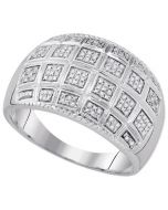 Mens Diamond Ring 0.20CTW-DIA MICRO-PAVE MENS BAND 925 925-Sterling
