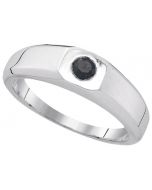 Mens Diamond Ring 0.33CTW DIAMOND Wedding MENS RING 10K White-gold