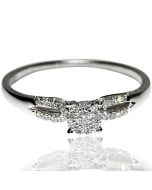 Engagement Ring with Diamonds 0.14ct w promise ring white gold split shoulder