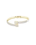 7" 2.62CTW DIAMOND BANGLE BRACELET SET IN 10K YELLOW GOLD 