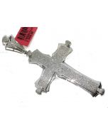 Large Diamond Cross Pendant 1.70ctw Pave Set Diamonds Iced out 2.5 Inch Tall Fits Upto 10mm Necklace