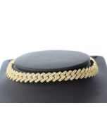 10K Yellow Gold Miami Link Bracelet 4.91 Ctw Diamond