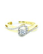 0.3ct Diamond Engagement Promise Ring 10K Gold 7mm Wide Round Solitaire Center