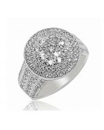 1.5ct Diamond Bridal Wedding Ring 14mm Wide Center 10K White Gold