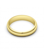14K Gold Wedding Band 4MM Wide Comfort Fit Size 5