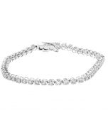 Midwest Jewellery Diamond Tennis Bracelet White Gold 3.00ctw Round Diamond Line Bracelet 14K White Gold Diamond Bracelet