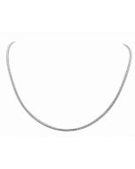 14K White Gold Hollow Franco Box Link Chain Necklace 1.5MM 16-26 Inches 