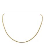 14K Yellow Gold Hollow Franco Box Link Chain Necklace 1.5MM 16-26 Inches 