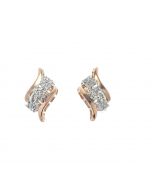 Womens Diamond Earrings Fancy Stud Earrings Rose Gold-Tone .40ctw Drop Earrings 13mm