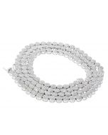 Diamond Necklace for Men 7.90ctw Round Cluster Necklace 24 Inch Long White Gold-Tone Silver