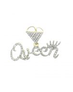 10K Yellow Gold Queen Pendant with 1.84CTW Diamonds 