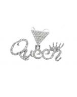 10K White Gold Queen Pendant With 1.83CTW Diamond