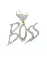 10K Yellow Gold Boss Pendant With 2.27CTW Diamonds