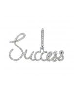 10K White Gold Custom Success Pendant With 0.92CTW Diamonds 