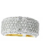 10K Yellow Gold Mens Wedding Band with 2.84ctw Diamond 