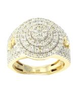 10K Yellow Gold Mens Fashion Money Ring 2.33ctw 