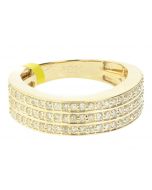 10K Yellow Gold Wedding Band with 0.56ctw Diamond 
