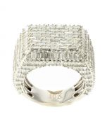 10K Gold Baguette 18mm Ring with 6.2ctw Diamond