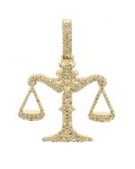10K Yellow Gold Justice Scale Pendant 0.56ctw Diamond 