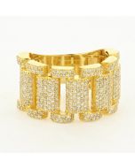 10K Yellow Gold Mens Ring with1.97ctw Diamond 