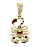 10K Yellow Gold Scorpio Pendant with Diamonds 