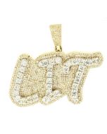 10K Yellow Gold LIT Solid Back Pendant 3.92ctw Diamond 