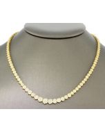 10K Yellow Gold Gratuated Diamond Necklace 16"