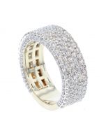 10K Yellow Gold 2.9Ct.tw Diamonds Wedding Band for Ladies