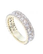 10K Yellow Gold 1.9Ct.tw Diamonds Wedding Band for Ladies