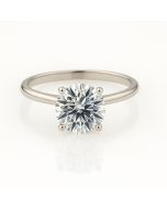 14K IGI CERTIFIED White Gold 1.98 CTW VVS2 Brilliant Round Lab Diamond Ring. 