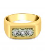 10K Gold Mens Wedding Band Ring Extra Wide Square Shaped 11mm 0.06ctw Diamonds