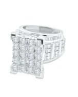 5CT (w) Diamond Rings Wedding Ring or Cocktail 10KW 20mm Wide Extra Large Ring