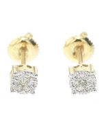 10K Gold 0.15 Ctw Diamond Earrings