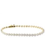10K Gold 4.0 Ctw Diamond Floral Style Bracelet