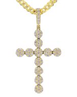 Midwest Jewellery 10kt Gold Cross Pedant 1.13ctw Natural Diamond