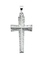 Cross Pendant Platinum  25.00X15.00 Mm