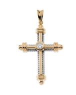 Diamond Cross 14K Yellow Gold .29 Ct Tw