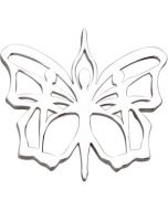 Butterfly Ballet Pendant 14K White Gold 38.00X40.75 Mm Butterfly Ballet Pendant