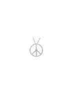 1/3 CTW Diamond Peace Sign 16"" Necklace